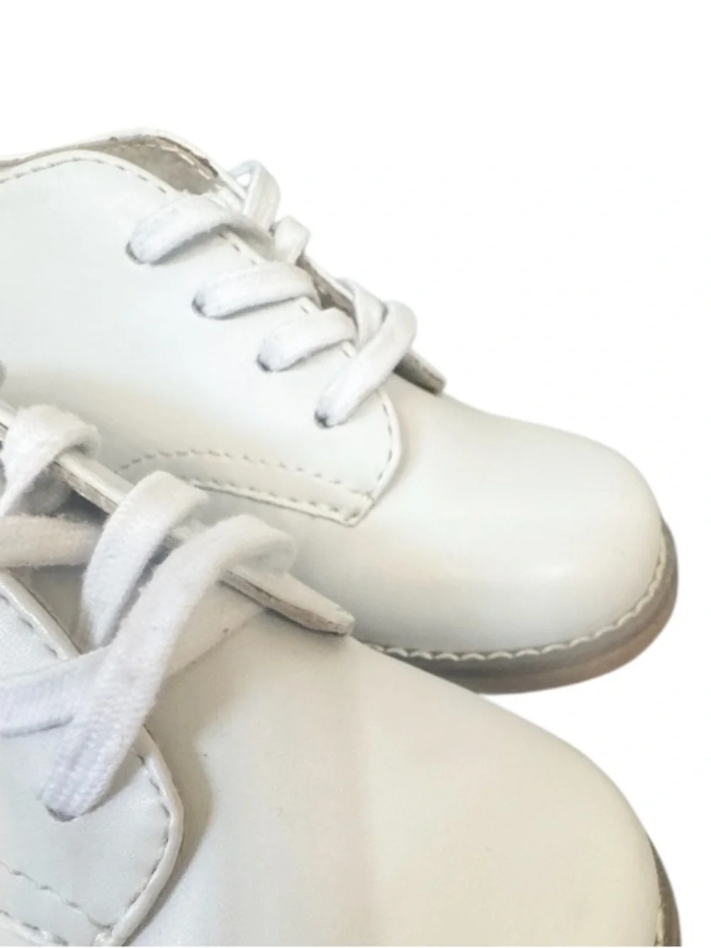 FOOTMATES TODD white leather walkers hi top dress shoes baby boys GIRL’s  size 6